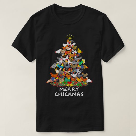 Funny Chickens Christmas Tree Ornaments Decor Merr T-Shirt (Design vorne)