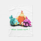 Funny Chickens Fleece Blanket (Vorderseite)