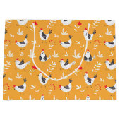 Funny Chickens Geschenktasche Große Geschenktüte (Vorderseite)