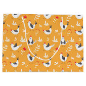 Funny Chickens Geschenktasche Große Geschenktüte (Rückseite)