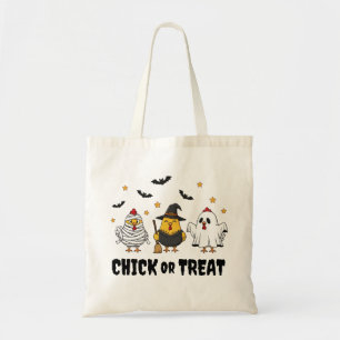 Funny Chickens Halloween Tote Bag Tragetasche