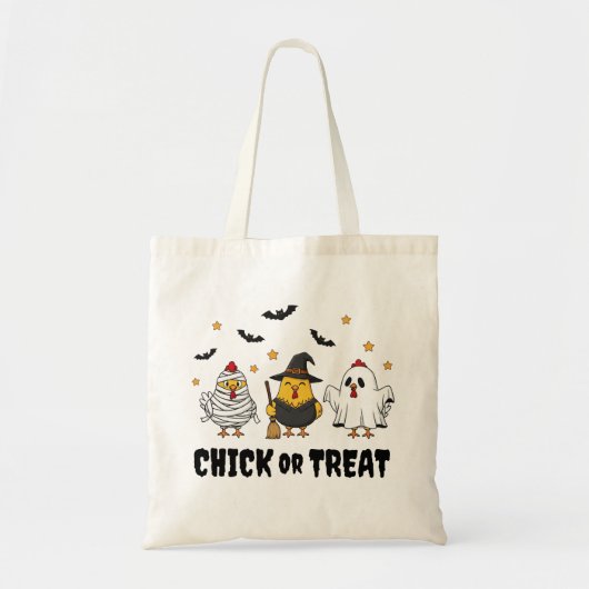Funny Chickens Halloween Tote Bag Tragetasche (Vorne)