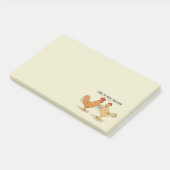 Funny Chickens Ostereier Cartoon Post-it Klebezettel (angewinkelt)