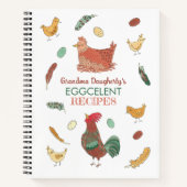 Funny Chickens Personalisiertes Rezept Buch (Vorderseite)
