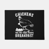 Funny Chickens Pet Gekackt Frühstück Bauer Fußmatte (Vorderseite)
