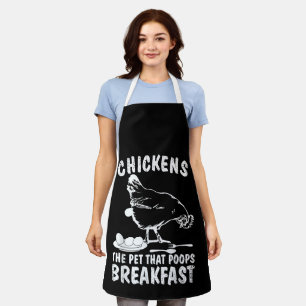 Funny Chickens Pet Gekackt Frühstück Bauer Schürze