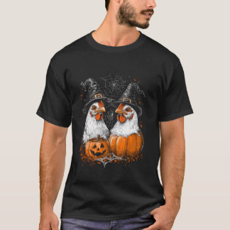 Funny Chickens Roosters Hexen Halloween-Kostüm T-Shirt