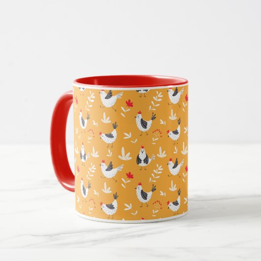 Funny Chickens Tasse (Vorderseite Links)