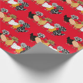 Funny Chickens und polnische Hühner Geschenkpapier (Ecke)