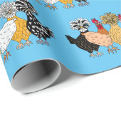 Funny Chickens und polnische Hühner Geschenkpapier (Rolleneckpunkt)