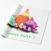 Funny Chickens Wrapping Paper Geschenkpapier (Ungerollt)