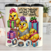 Funny Chicks and Duct Tape Thermosbecher