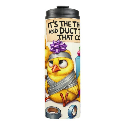 Funny Chicks and Duct Tape Thermosbecher (Vorderseite)