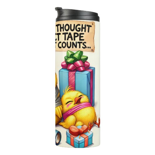 Funny Chicks and Duct Tape Thermosbecher (Nach rechts gedreht)