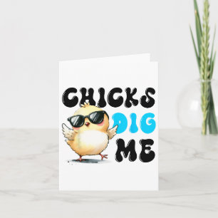 Funny Chicks Dig Me Osterfest Ostern 1 Karte
