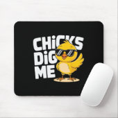 Funny Chicks Dig Me Osterfest Ostern 2 Mousepad (Mit Mouse)