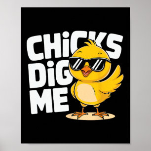 Funny Chicks Dig Me Osterfest Ostern 2 Poster