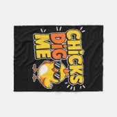 Funny Chicks Dig Me Osterfest Ostern 4 Fleecedecke (Vorderseite (Horizontal))