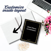 Funny Chief Chaos Coordinator Black Gold Custom Notizblock