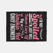 Funny Chief Engineer Wife Girlfriend Maritime Vale Fleecedecke (Vorderseite (Horizontal))