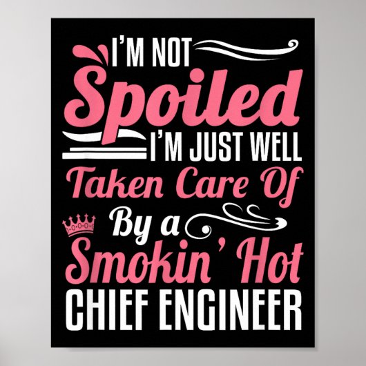 Funny Chief Engineer Wife Girlfriend Maritime Vale Poster (Vorne)