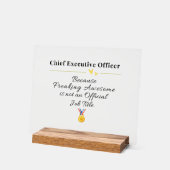 Funny Chief Führungskraft Officer Acrylschild (Winkel)
