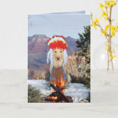 Funny Chief Hund/Labrador Smoke signalisiert Gebur Karte (Gelbe Blume)