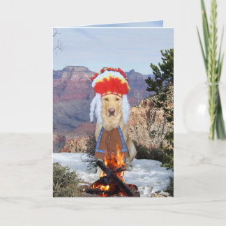 Funny Chief Hund/Labrador Smoke signalisiert Gebur Karte