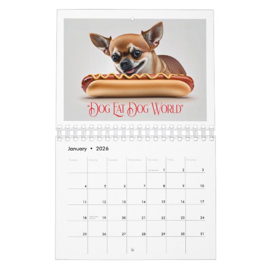 Funny Chihuahua 2025 Catchphrases Wall Calendar Kalender (Jan 2026)