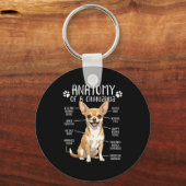 Funny Chihuahua Anatomy Of A Chihuahua Dog Owner P Schlüsselanhänger (Vorderseite)