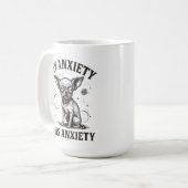 Funny Chihuahua Anxiety Shirt – Distressed Nervous Kaffeetasse (Vorderseite Links)