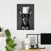 Funny Chihuahua Bathroom Art Print, Toilet Paper Poster (Heimbüro)