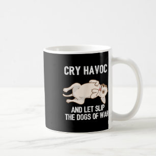 Funny Chihuahua Besitzer weinen Havoc und Lass die Kaffeetasse