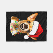 Funny Chihuahua Christmas Shirt For Dog Lovers Wom Fleecedecke (Vorderseite (Horizontal))