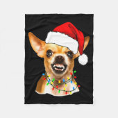 Funny Chihuahua Christmas Shirt For Dog Lovers Wom Fleecedecke (Vorderseite)