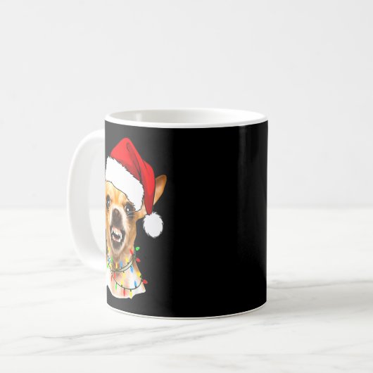 Funny Chihuahua Christmas Shirt For Dog Lovers Wom Kaffeetasse (Vorderseite Links)