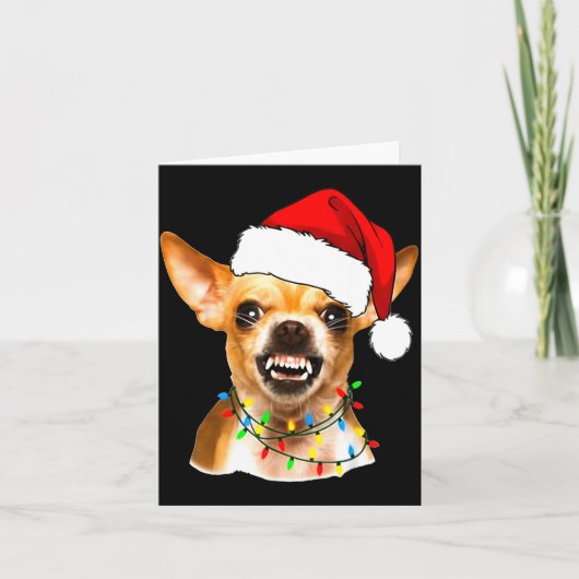 Funny Chihuahua Christmas Shirt For Dog Lovers Wom Karte (Vorderseite)