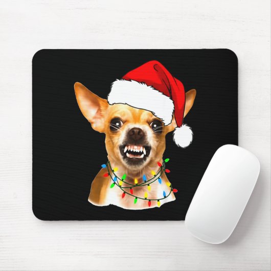 Funny Chihuahua Christmas Shirt For Dog Lovers Wom Mousepad (Mit Mouse)