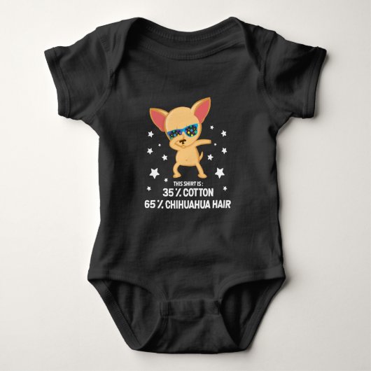 Funny Chihuahua Dabbing Hufbaum Baby Strampler (Vorderseite)