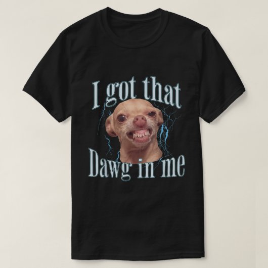 Funny Chihuahua Dawg Meme Design T-Shirt (Design vorne)