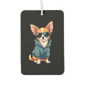 Funny Chihuahua Dog Easily Distracted By Large Dog Autolufterfrischer (Vorderseite)