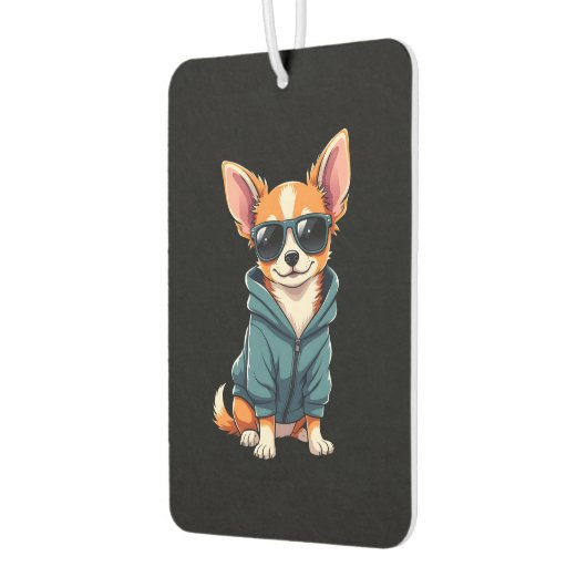 Funny Chihuahua Dog Easily Distracted By Large Dog Autolufterfrischer (Links)