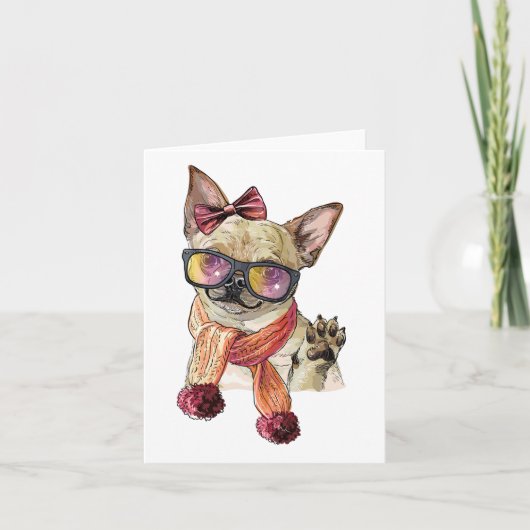 Funny Chihuahua Dog Save the Date Ankündigung (Vorderseite)