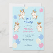 Funny Chihuahua Dog tanzend Geburtstag Einladung (Vorderseite)