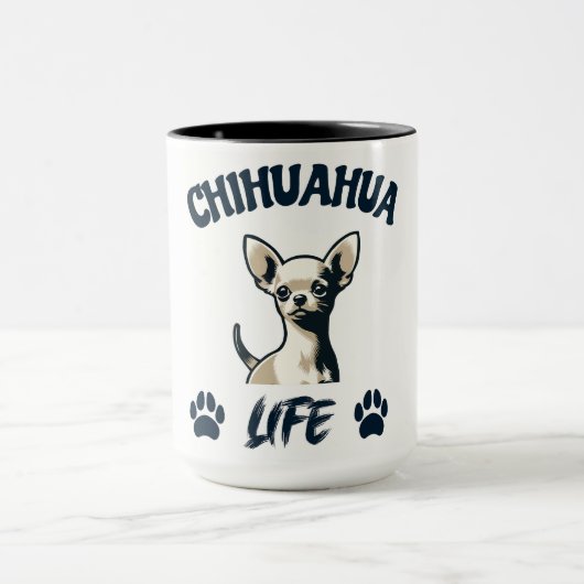 Funny Chihuahua Dog Tasse (Zentrum)