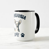 Funny Chihuahua Dog Tasse (VorderseiteRechts)