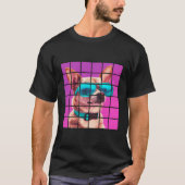 Funny Chihuahua Dog Vaporwave Graphic T-Shirt (Vorderseite)