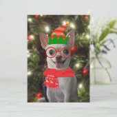 Funny Chihuahua Dog Weihnachten (Stehend Vorderseite)