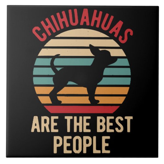 Funny Chihuahua Dogs Gift Fliese (Vorderseite)