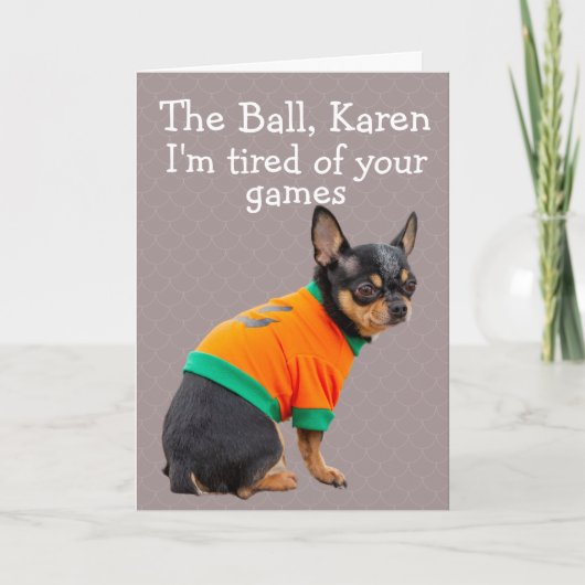 Funny Chihuahua Hund Geburtstagkarte Karte (Vorderseite)